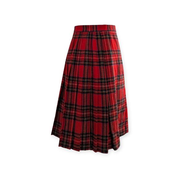 Copied - Vintage Woolrich plaid pleated wrap kilt skirt wool SZ 6 runs small - Picture 7 of 13